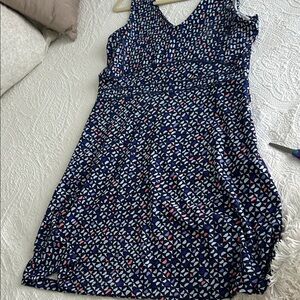 Title Nine Blue Patterned Dress